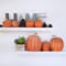 7 Pcs Assorted Orange & Black Artificial Pumpkins – Foam Fall Decor for Thanksgiving, Halloween, Harvest Wedding, Rustic Farmhouse Table Centerpiece, Mantel, Shelf, Seasonal Display